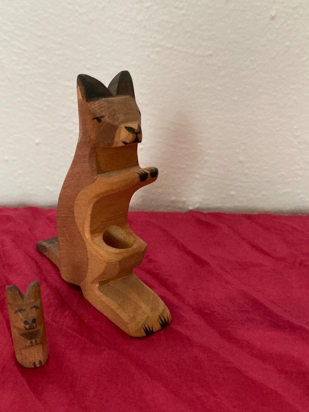 Ostheimer vintage German carved wooden animal set Elephant, Kangaroo, Monkey 3pc - Picture 6 of 11
